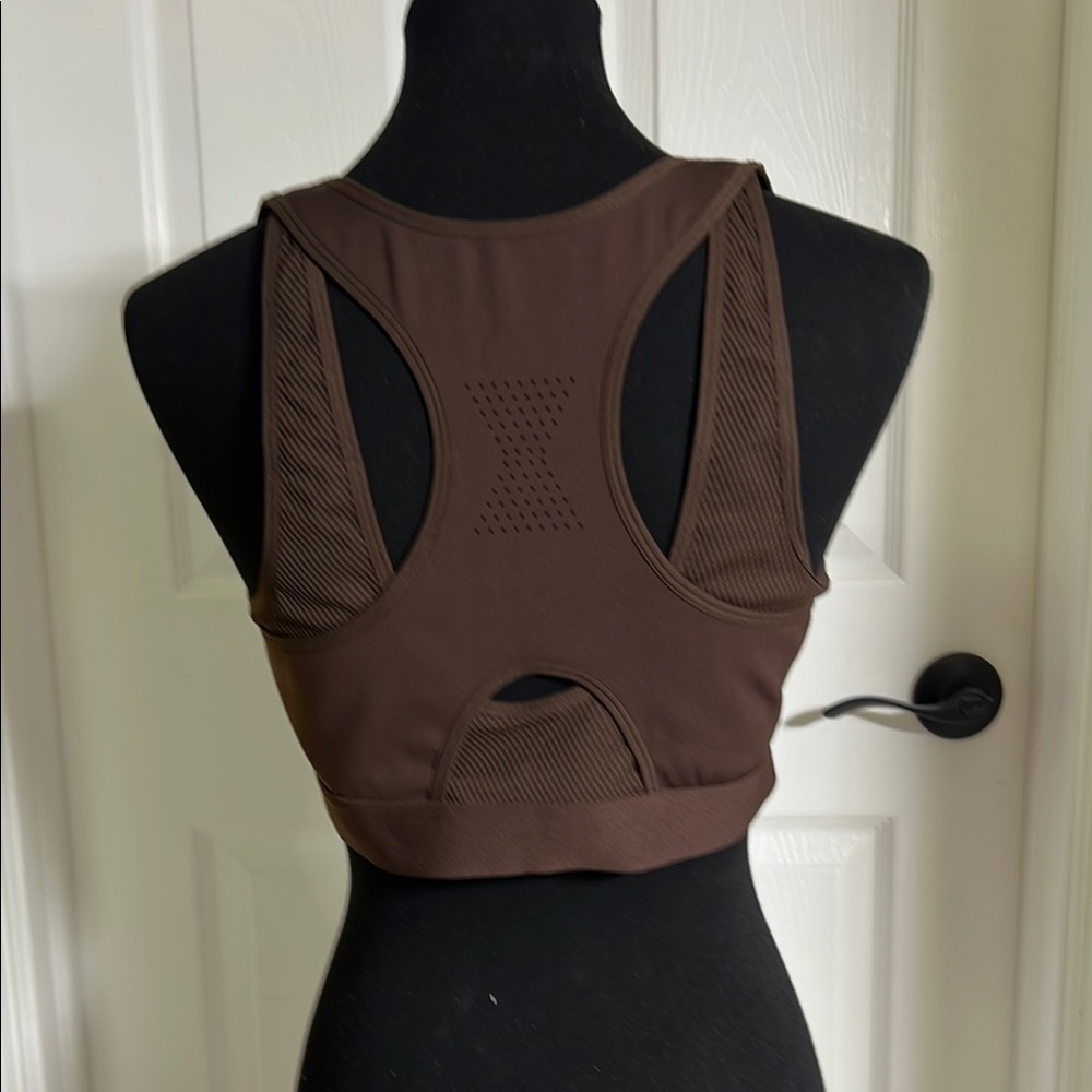 Fabletics Brown Zip-Front Sports - Picture 2 of 2